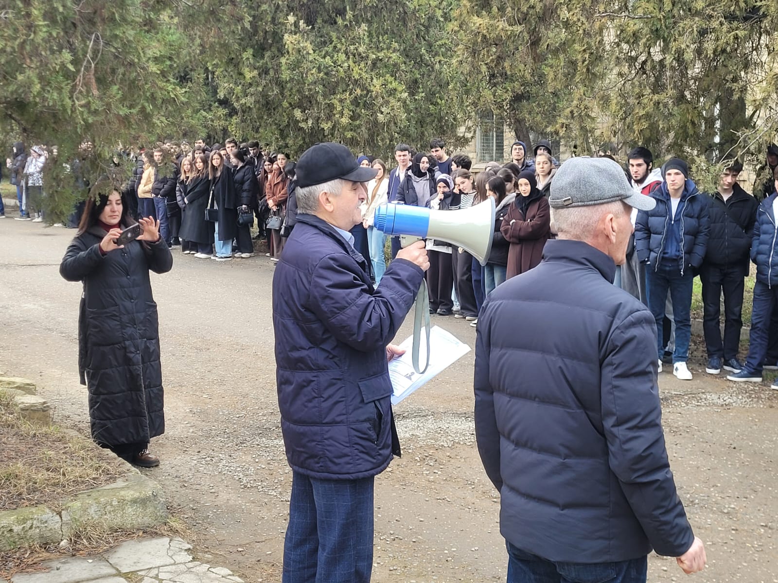 Учебная тренировка по эвакуации в филиале Дагестанского  государственного университета в г. Дербенте